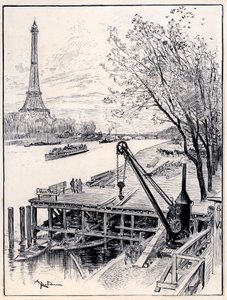 Início das obras de reconstrução arquitetónica da velha Paris medieval, nas margens do Sena, para a Feira Mundial de 1900 de Albert Robida