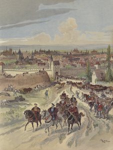 François eu trabalho nas muralhas de Paris de Albert Robida