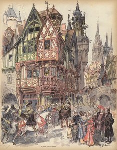 Nos bons velhos tempos (cor litho) de Albert Robida