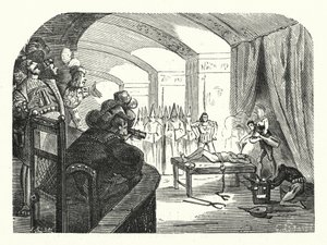 Inquisição em França no reinado de Francisco I (gravura) de Albert Robida