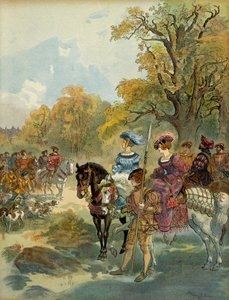 Royal Hunt of François I (1494-1547). Ilustração de Albert Robida