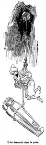 Sindbad o marinheiro (Sinbad) - conto das mil e uma (1001) noites - ilustração de um livro de 1948 (edição Fortin, coleção Imagens maravilhosas da infância) que conta as suas aventuras - ilustração de Albert Robida (1848 - 1926) - Quarta viagem: Si de Albert Robida