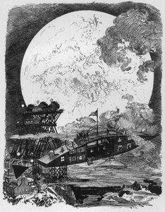 Conquete espacial: Viagem à Lua de Albert Robida