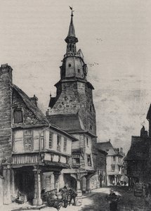 O campanário de Dinan - Velha França - Bretanha - textos, desenhos e litografias, de Albert Robida (1848-1926), sem data do final do século XIX de Albert Robida