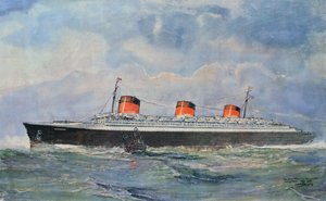Viagem inaugural do SS Normandie a partir de Le Havre, 29 de maio de Albert Sébille