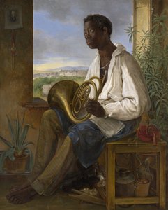 Retrato de um jardineiro e tocador de corneta na casa do imperador Francisco I, 1836
