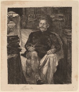 Franz Rose em seu estúdio de Albert Welti