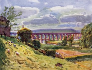 Whalley, o Viaduto (cor litho)