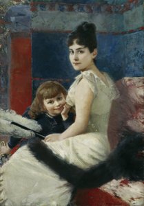 Irene von Keller com o filho Balthasar