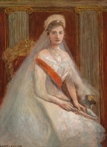 Retrato da imperatriz Alexandra Fyodorovna da Rússia 1872-1918, esposa do czar Nicolau II.