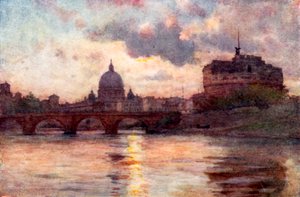 São Pedro e Castel Sant &39;Angelo do Tibre de Alberto Pisa