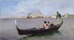 Fora na lagoa: Veneza (aguarela sobre papel) de Alberto Prosdocini or Prosdocimi