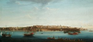 Uma de um conjunto de sete vistas de Valletta, Malta e seus arredores, c.1753 (óleo sobre tela)