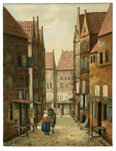 Rua em Delft Albertus Brondgeest depois Jacobus Vrel, SA Delft, inv.n.º 65127