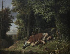 Rip Van Winkle Asleep, 1879-80 (óleo em canas)