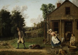 Rip Van Winkle Chased from Home por Dame Van Winkle, 1880 de Albertus D.O Browere