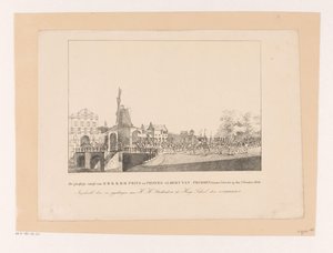 Entrada da Princesa Marianne e do seu marido Príncipe Alberto em Utrecht, 1830
O solene discurso de H.H.K.H. Príncipe e Princesa Albert da Prússia em Utreque, a 2 de Outubro de 1830 (título sobre o objecto)