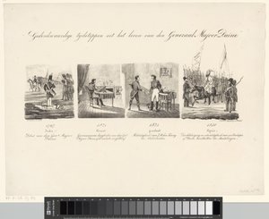 Desenho animado sobre o General Daine
Momentos memoráveis na vida do Major General Daine (título sobre o objecto)