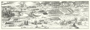 O Cerco de uma Fortaleza (gravura) de Albrecht (after) Durer or Duerer