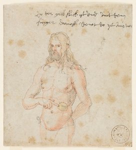 Autorretrato, doente, c.1506-07 (caneta castanha e aguarela) de Albrecht (attr. to) Durer or Duerer