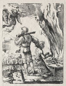 Sacrifício de Abrahams, c. 1520 de Albrecht Altdorfer
