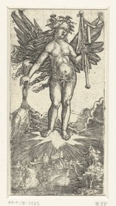 Figura feminina alegórica com asas de Albrecht Altdorfer
