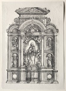 Altar com a bela Maria de Regensburg de Albrecht Altdorfer