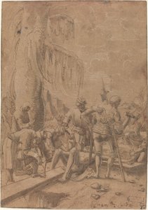 Cristo pregado na cruz de Albrecht Altdorfer