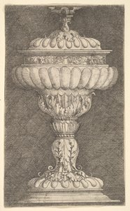 Taça coberta com uma bola alada no topo.nd de Albrecht Altdorfer