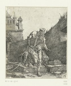 São Jerónimo no pátio de uma igreja de Albrecht Altdorfer