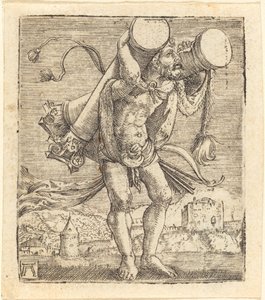 Hércules carregando a coluna de Gades de Albrecht Altdorfer
