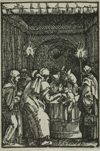 A oferta de Joaquim recusada, de A queda e a redenção do homem de Albrecht Altdorfer
