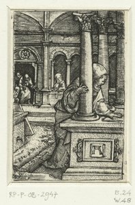 Maria procura o seu filho na sinagoga de Albrecht Altdorfer