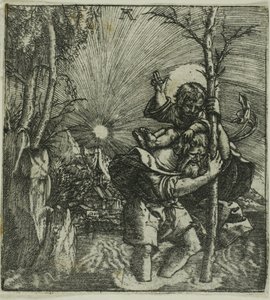 São Cristóvão ao colo do Menino Jesus de Albrecht Altdorfer