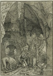São Jerónimo em penitência, numa gruta de Albrecht Altdorfer