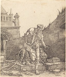 São Jerônimo em um pátio de Albrecht Altdorfer