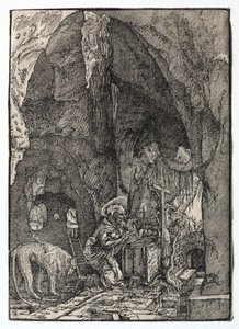 São Jerônimo na Caverna de Albrecht Altdorfer