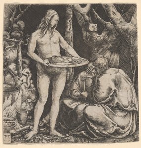 A tentação dos dois eremitas de Albrecht Altdorfer