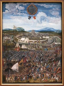 A Batalha de Alexandre. A vitória de Alexandre III da Macedônia disse o Grande (356-323 AC) sobre Dario III Codoman (cerca de 380-330 AC), rei dos persas para Issos (perto do atual Iskenderun, Turquia) em 333 AC. Pintura de Albrecht Altdorfer (1480-153 a.C de Albrecht Altdorfer