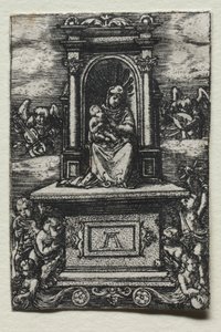 A bela Virgem de Ratisbona em um Altar de Albrecht Altdorfer