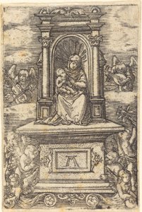 A bela Virgem de Regensburg em um altar de Albrecht Altdorfer