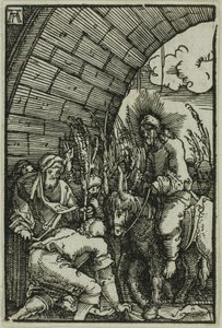 A entrada em Jerusalém, da queda e redenção do homem de Albrecht Altdorfer