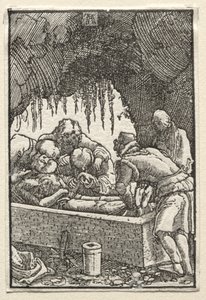 A Queda e Redenção do Homem: Enterro de Cristo, c. 1515 de Albrecht Altdorfer