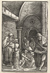 A Queda e Redenção do Homem: Cristo Disputando com os Médicos, c. 1515 de Albrecht Altdorfer