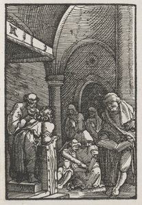 A Queda e Redenção do Homem: Cristo Disputando com os Médicos, c. 1515 de Albrecht Altdorfer