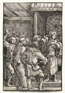 A queda e redenção do homem: Cristo antes de Caifás, c. 1515 de Albrecht Altdorfer