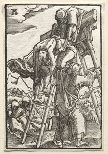 A Queda e Redenção do Homem: Descida da Cruz, c. 1515 de Albrecht Altdorfer