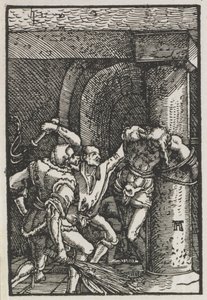 A Queda e Redenção do Homem: Flagelação de Cristo, c. 1515 de Albrecht Altdorfer