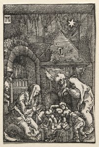A Queda e Redenção do Homem: A Natividade, c. 1515 de Albrecht Altdorfer