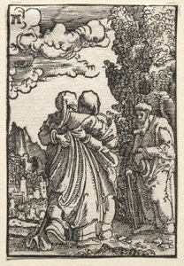 A Queda e Redenção do Homem: A Visitação, c. 1515 de Albrecht Altdorfer